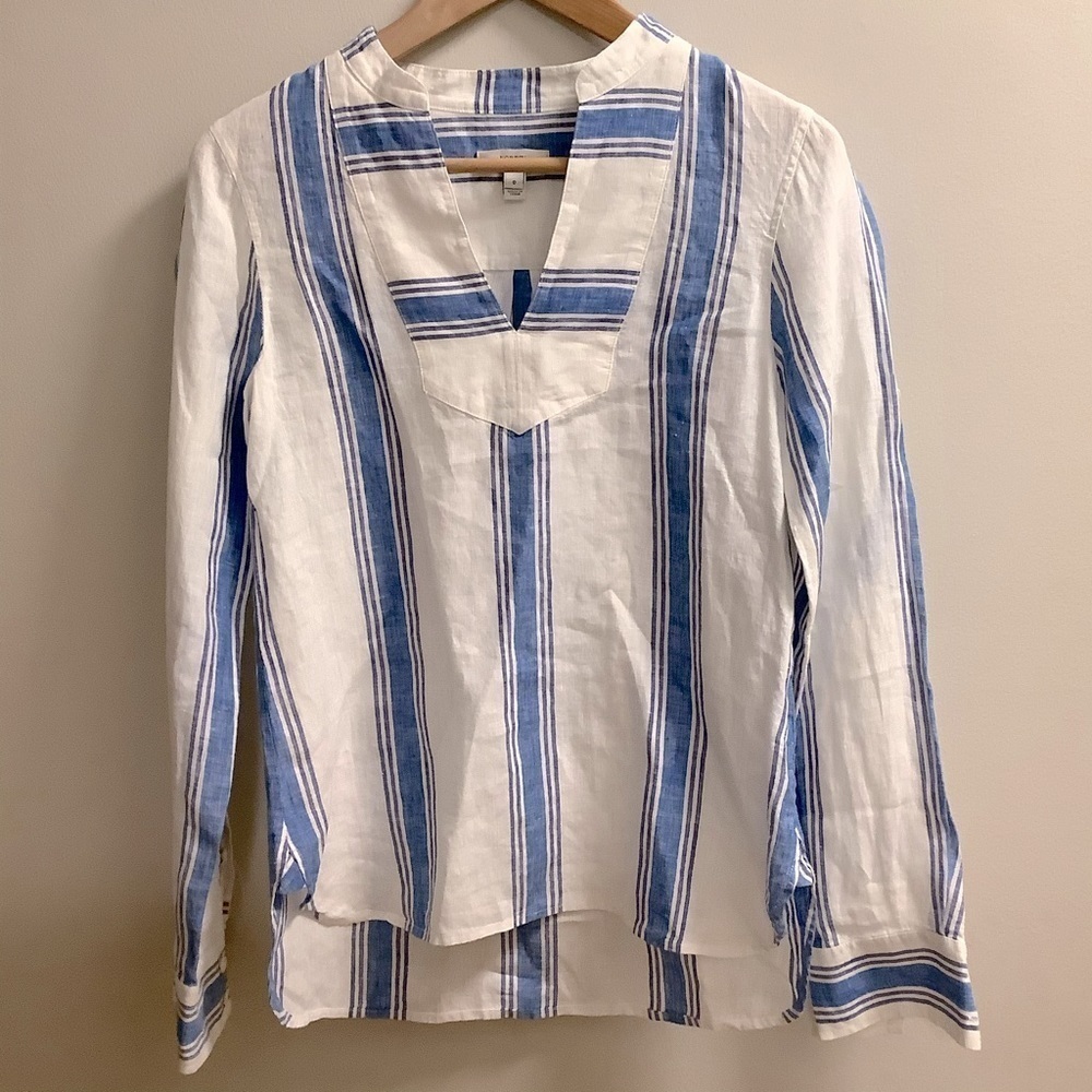 J.crew Linen LS Shirt. Size 0